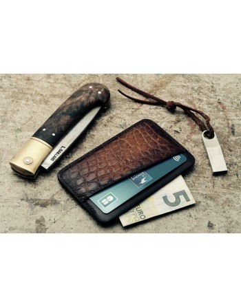 Porte-cartes alligator