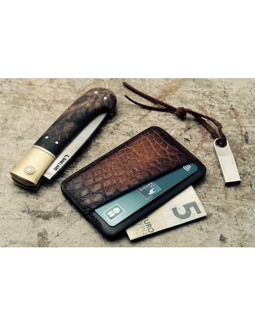 Porte-cartes alligator